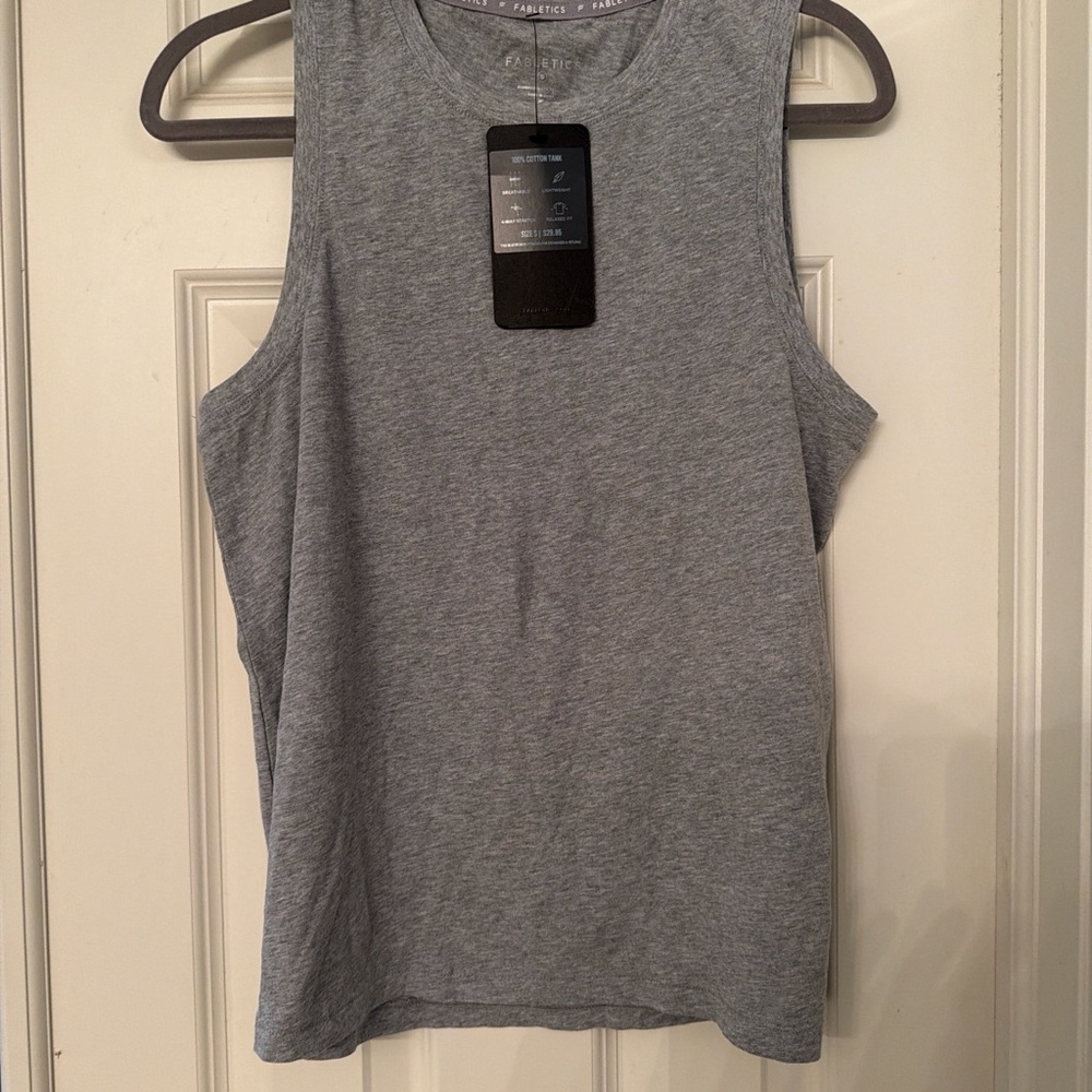 Fabletics Heather Gray Muscle Tee